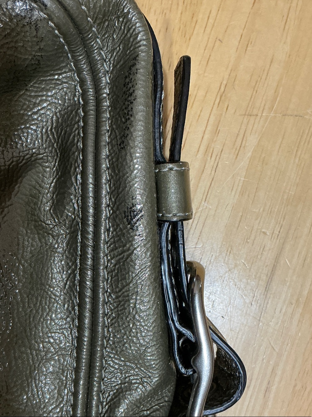 Coach Olive Green Leather Shoulder Bag - Picture 5 of 5